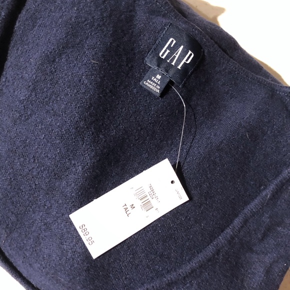 NWT $90 GAP LS CashSoft V-Neck Midi Dress Navy - Med Tall - Picture 5 of 10